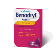 Benadryl's Children's Allergy Cheweable Tablets - Grape Flavour