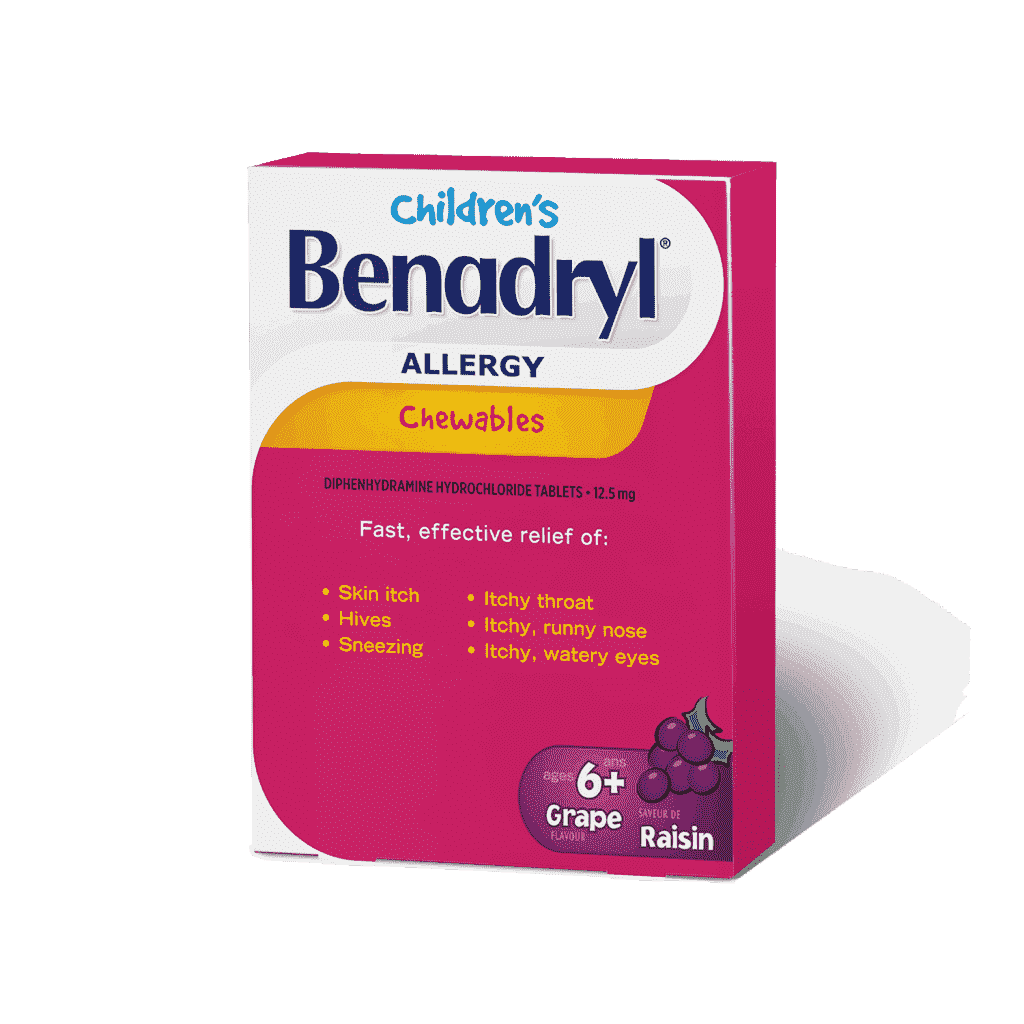 Benadryl's Children's Allergy Cheweable Tablets - Grape Flavour