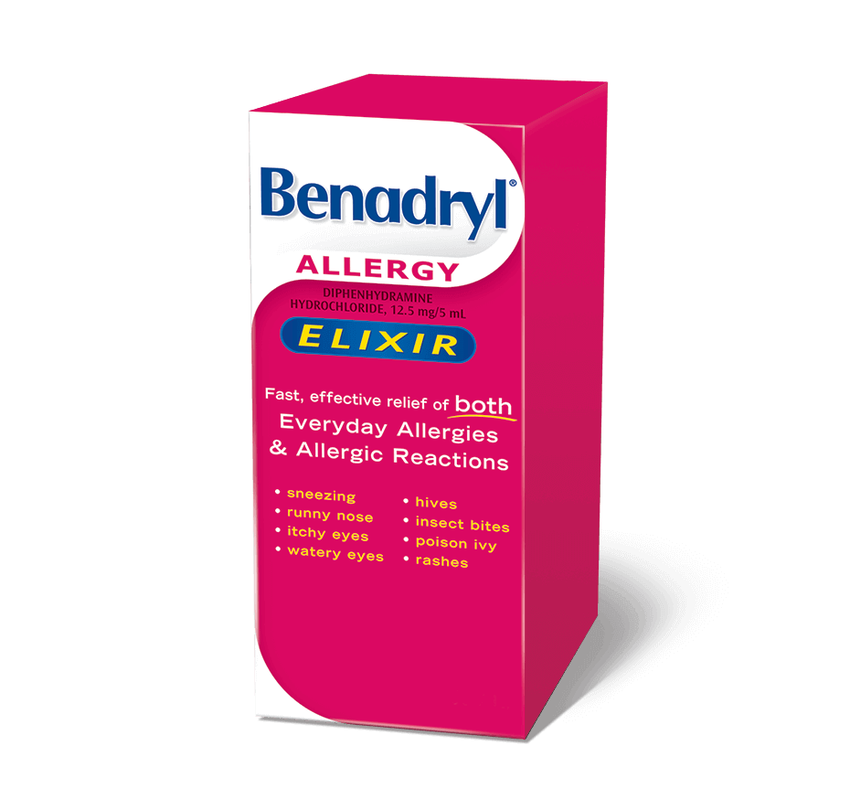 benadryl syrup dosage for adults